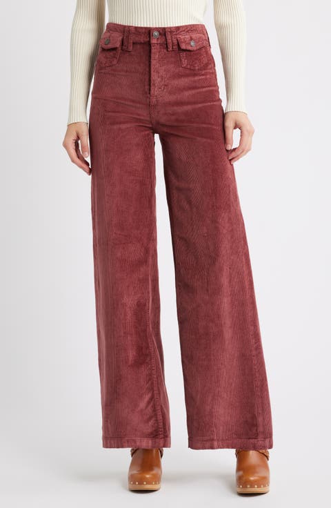 Kellee High Waist Wide Leg Corduroy Palazzo Pants