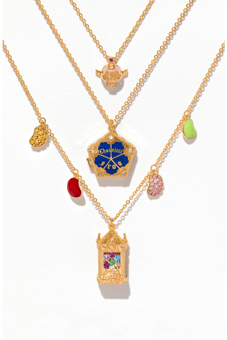 Harry Potter Bertie Bott's Every Flavour Beans Pendant Necklace, Alternate, color, GOLD