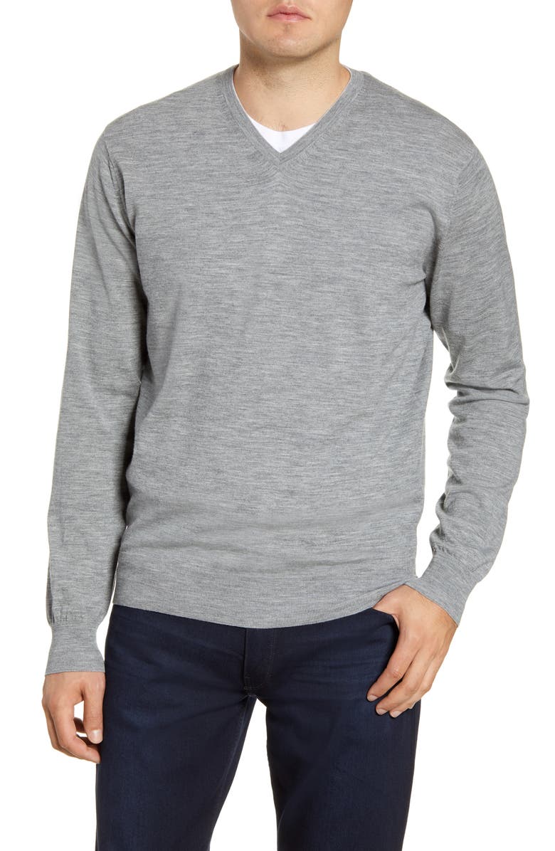 Peter Millar Excursionist Flex V-Neck Wool Blend Sweater, Main, color,