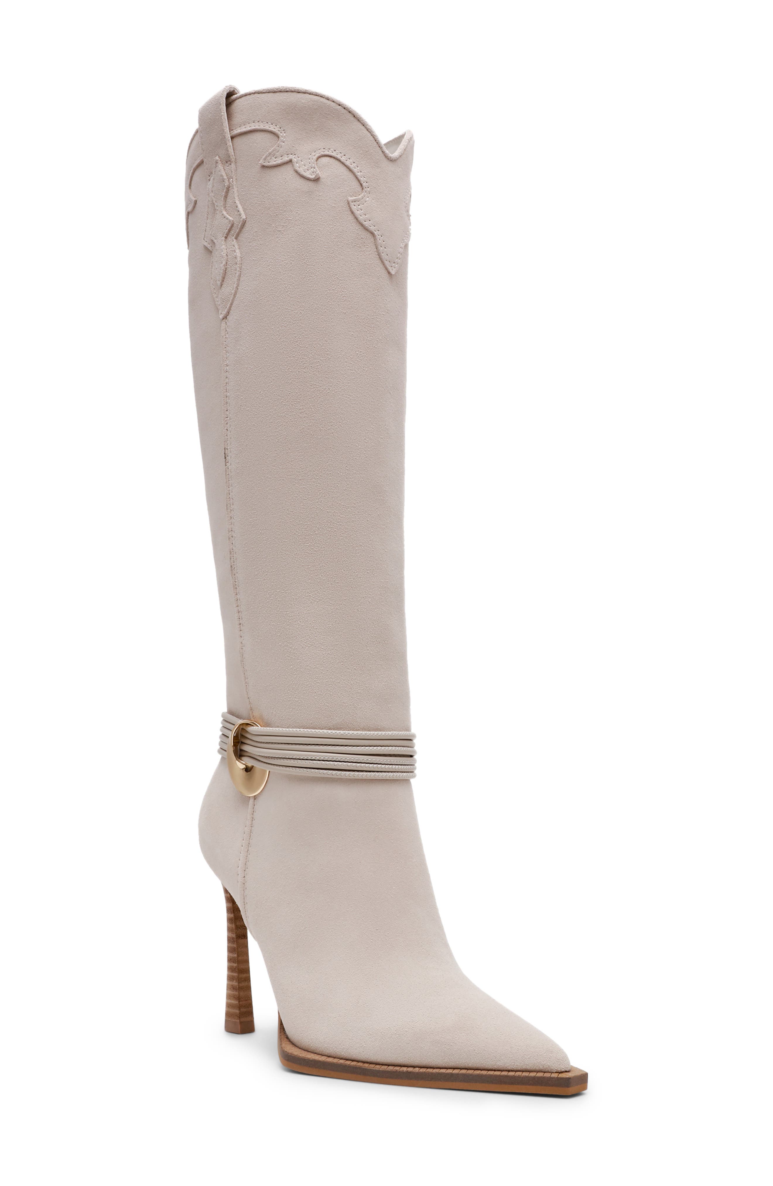 Steve Madden Kyndall Tall Boot, Main, color, Bone Suede