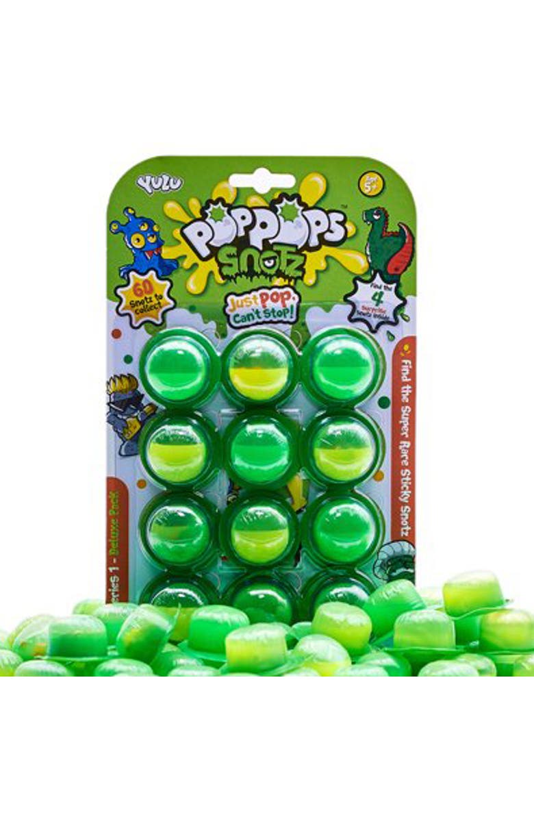 Pop Pops Snotz 24 Peices Deluxe Pack, 18 Poppable Bubbles, Alternate, color, Green