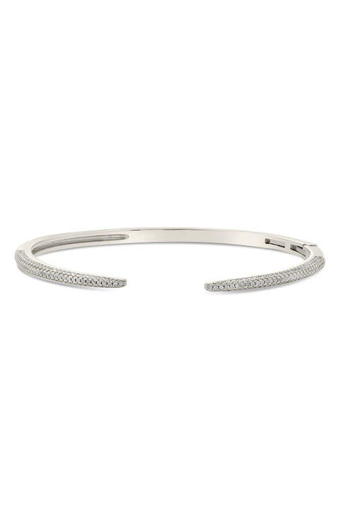 CZ Open Spike Cuff Bracelet