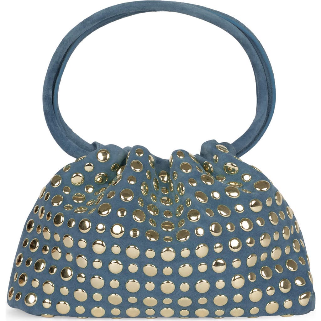 Jeffrey Campbell Lil-brat Leather Handbag In Blue Suede Gold