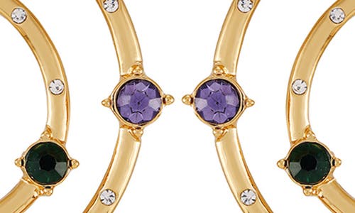Vince Camuto Crystal Circular Drop Earrings In Goldtone Multi