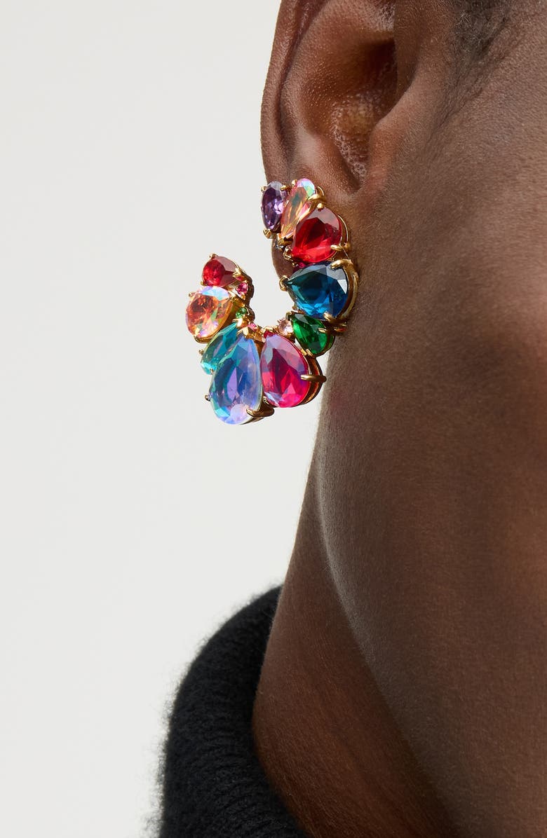 Kate Spade New York fan hoop earrings, Alternate, color, 