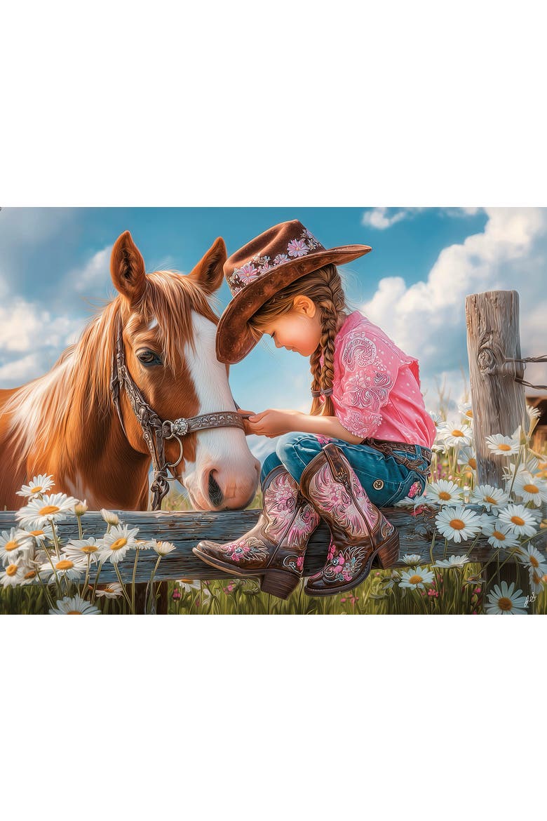 A Cowgirls Best Friend 500 piece Jigsaw Puzzle for Adults, Alternate, color, Multicolor