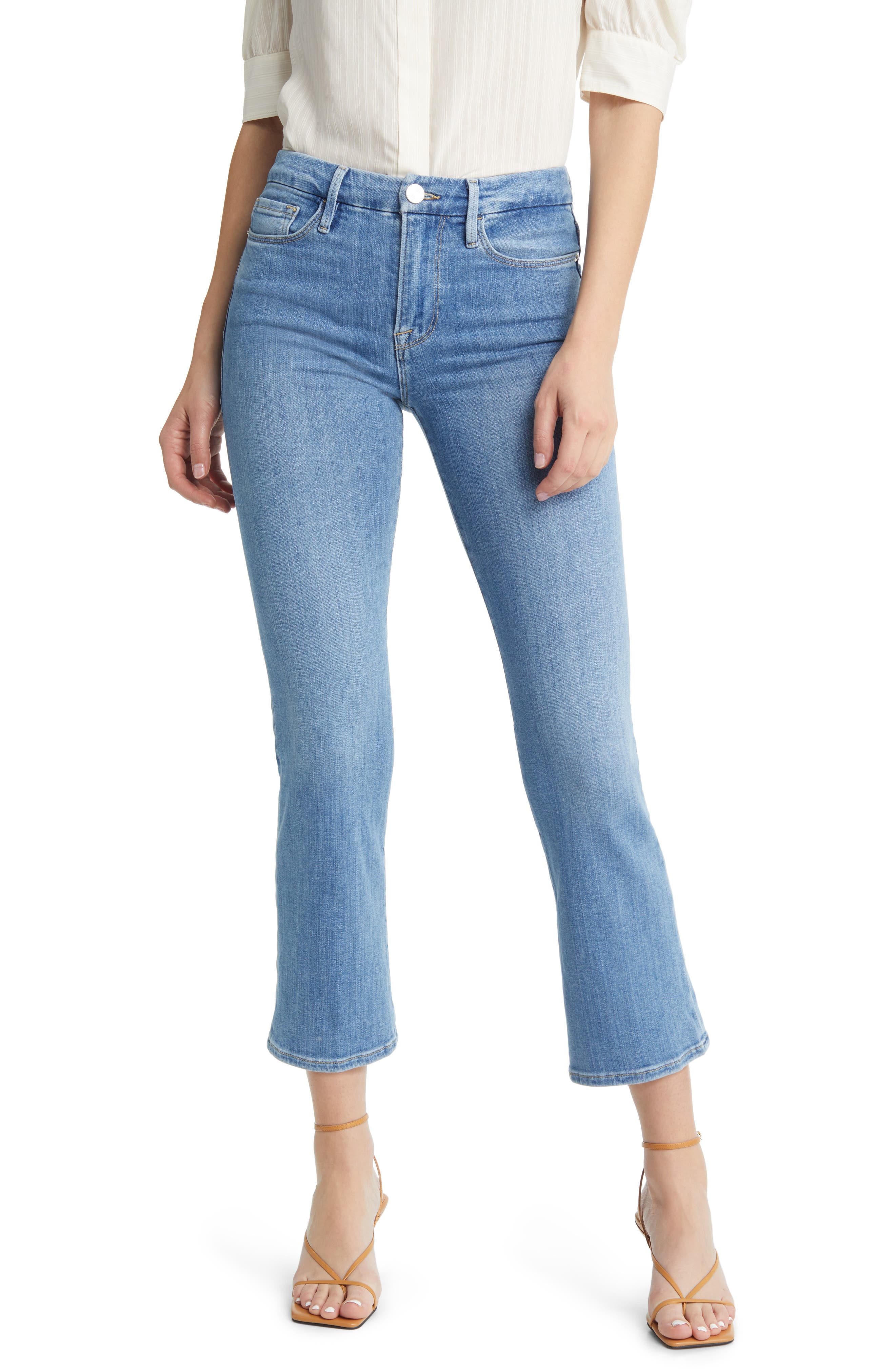 Le Crop Mid Rise Mini Boot Jeans