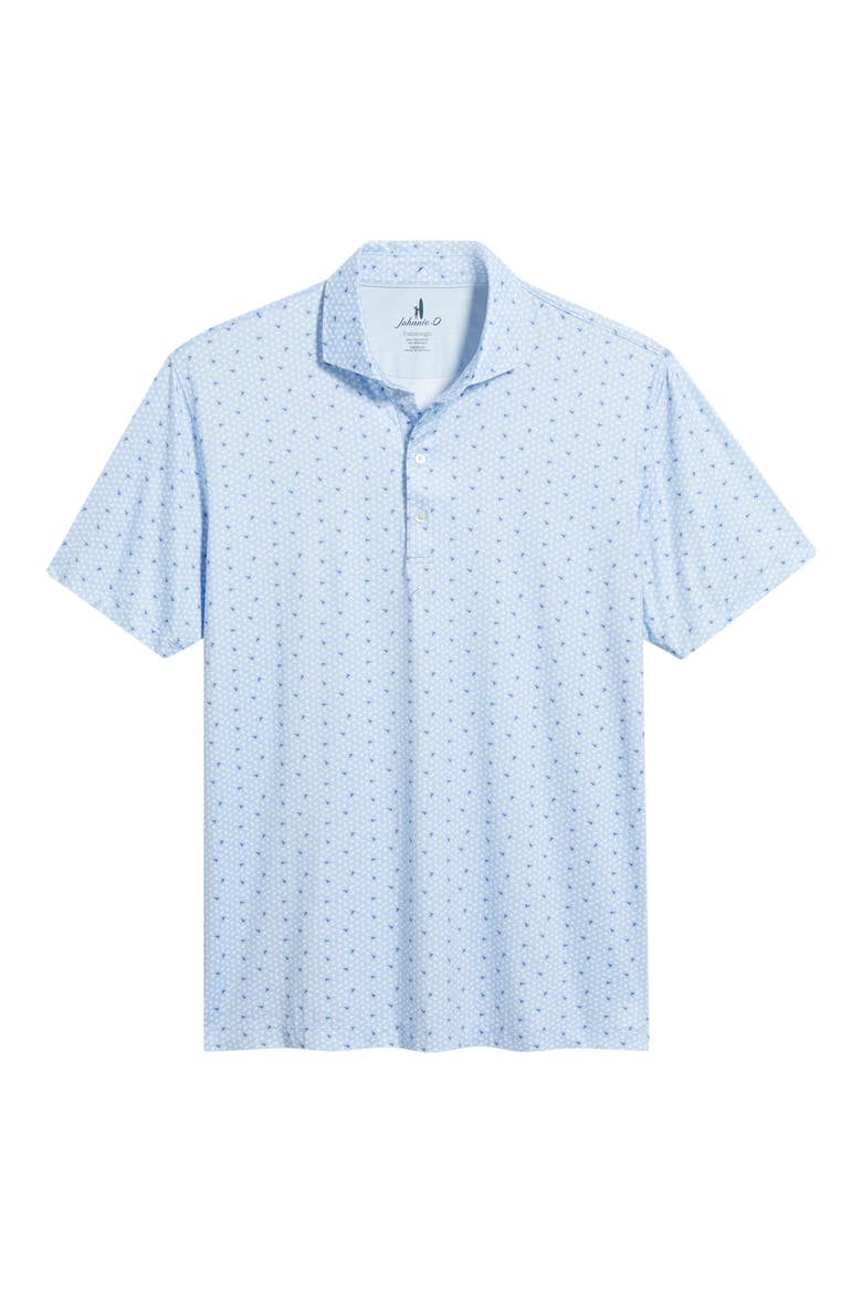Backcourt Shuttlecock Print Featherweight Performance Polo, Alternate, color, KONA