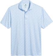 johnnie-O Backcourt Shuttlecock Print Featherweight Performance Polo