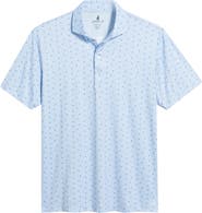johnnie-O Backcourt Shuttlecock Print Featherweight Performance Polo