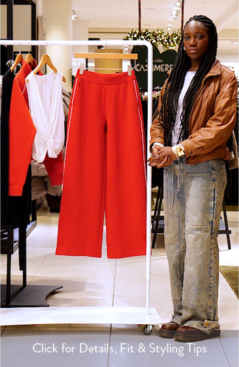 Wide Leg Spacer Knit Pants, sales video thumbnail