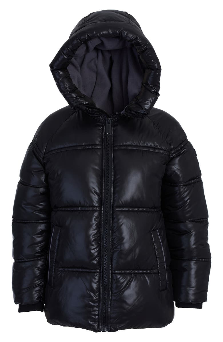 Michael Kors Kids' Shine Hooded Puffer Jacket, Main, color, Black