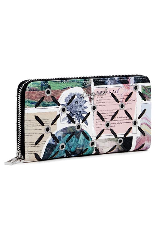 Desigual Grommet Zip-around Wallet In Multi