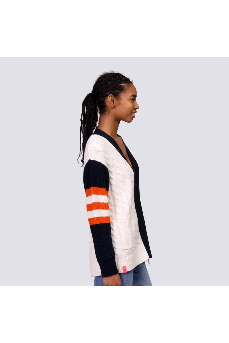 Women's Lusso Black/White San Francisco Giants Shyla Knit V-Neck Full-Zip Sweater, Alternate, color, Black
