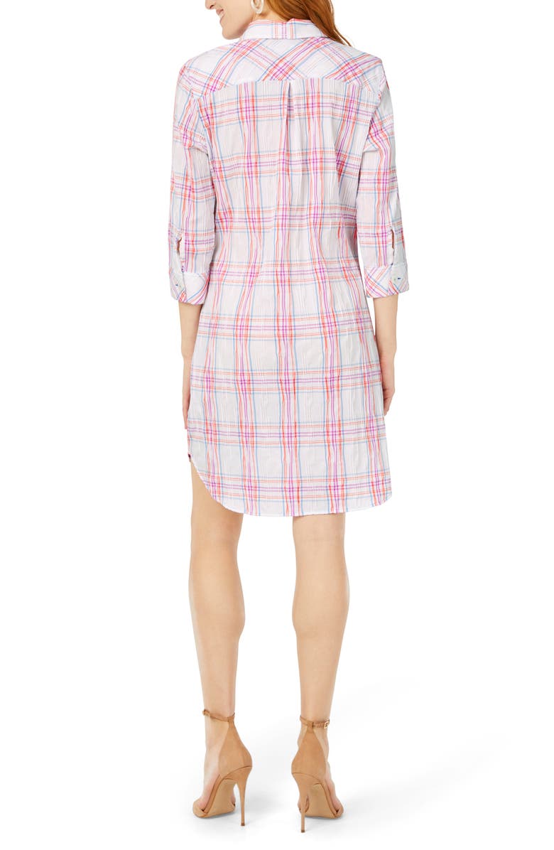 Foxcroft Delaney Crinkle Shirtdress, Alternate, color, 