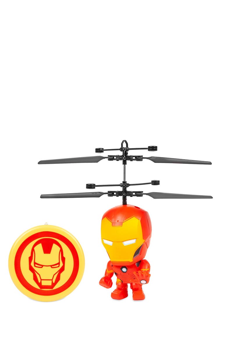 WORLD TECH TOYS Marvel 3.5" Iron Man Flying Figure IR Helicopter, Main, color,