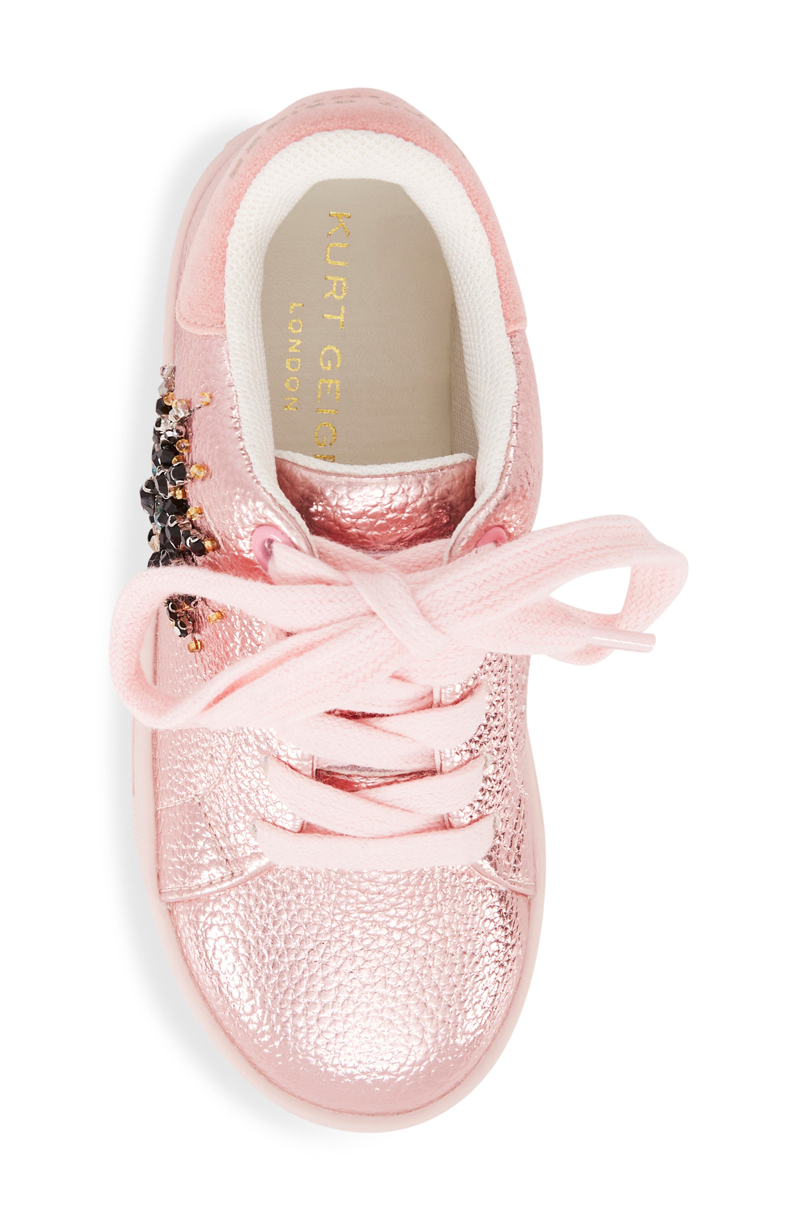 Kurt Geiger London Kids' Mini Laney Eye Platform Sneaker, Alternate, color, Pink