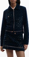 Desigual Flocked Denim Trucker Jacket