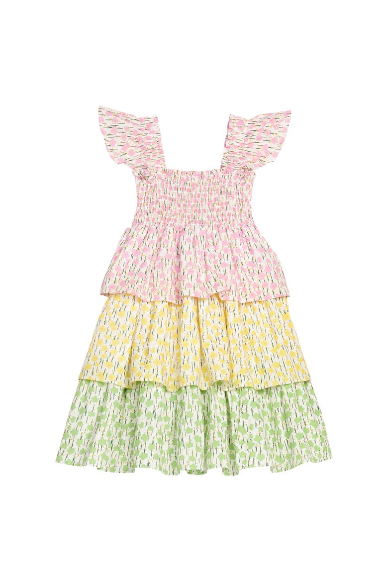 Kids' Tiered LeeLee Dress, Main, color, Darien Daisies