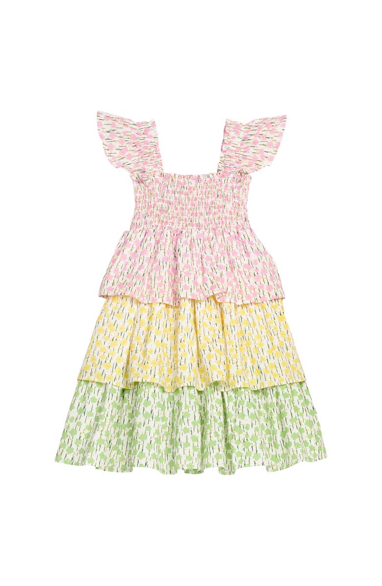 BISBY Kids' Tiered LeeLee Dress, Main, color, Darien Daisies