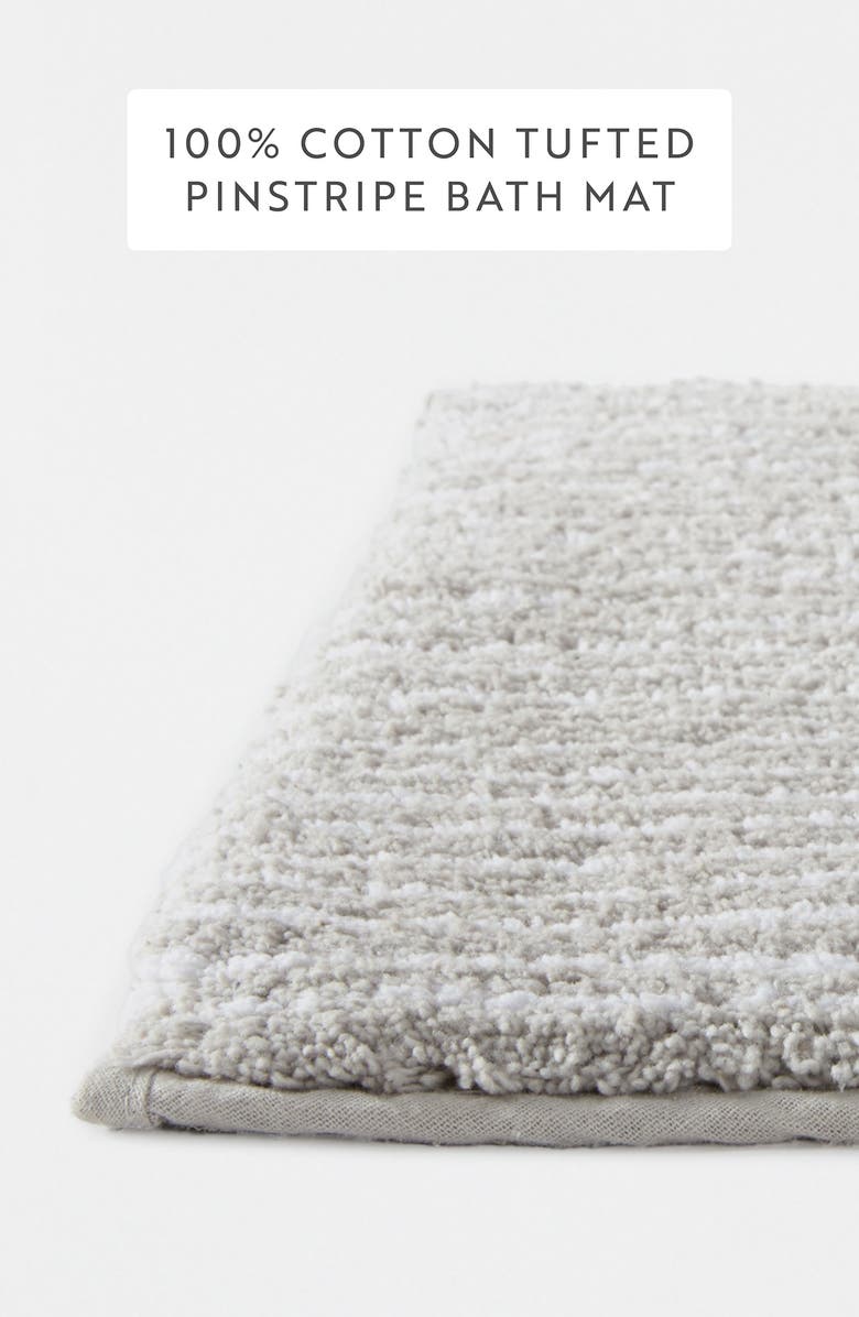 HOMESPUN Pinstripe Cotton Bath Mat, Alternate, color, 