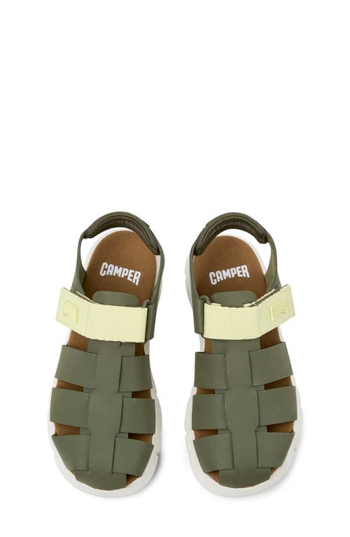 Camper Kids' Oruga Fisherman Sandal In Medium Green