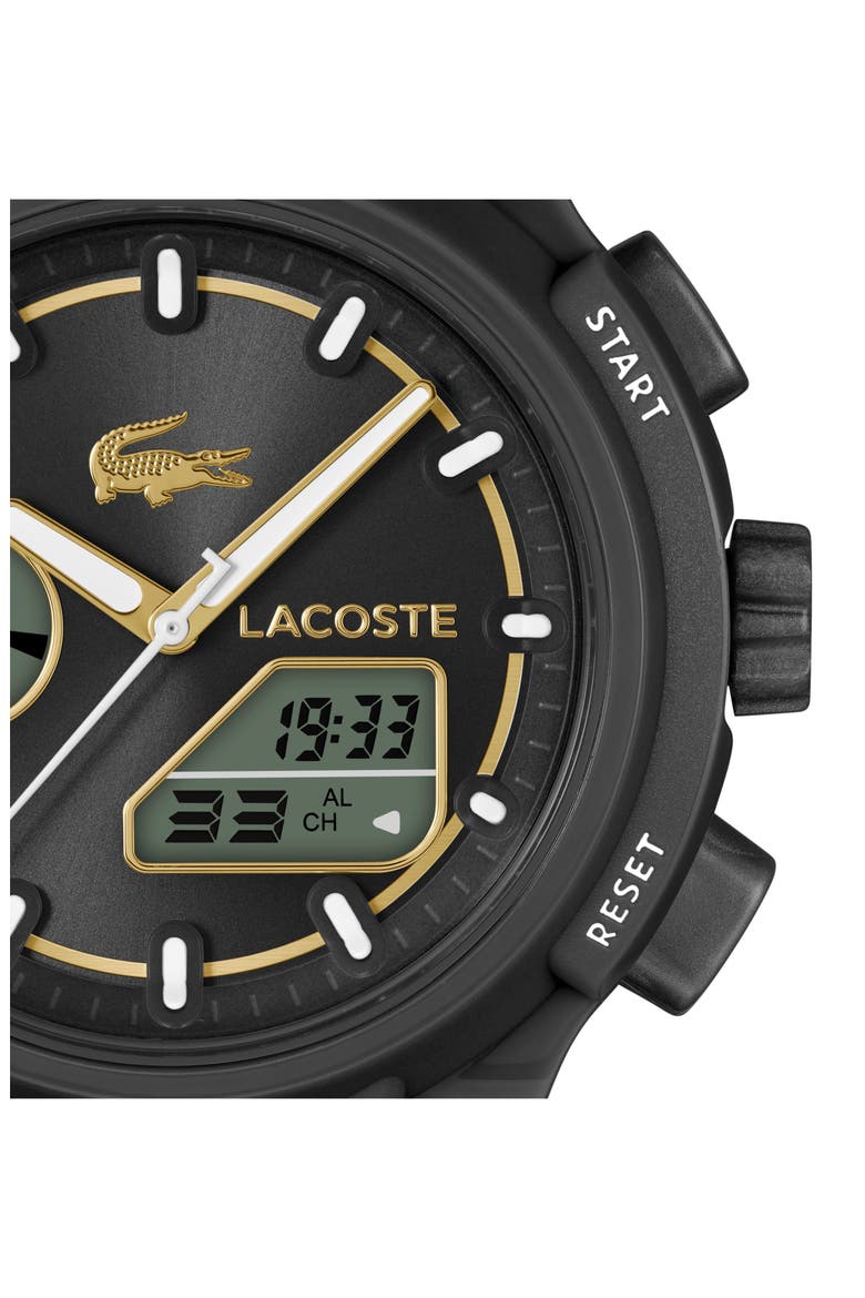 LC33 Silicone Strap Watch, 40mm, Alternate, color, BLACK