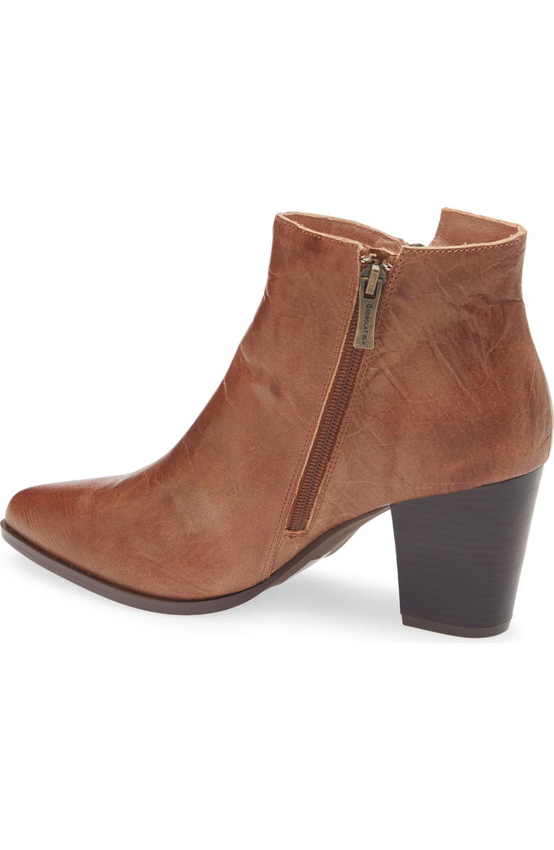 Chocolat Blu Eri Pointed Toe Bootie, Alternate, color, Brown Leather