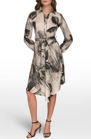 Donna Karan New York Tie Waist Shirt Dress