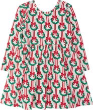 RuffleButts Knit Long Sleeve Twirl Dress