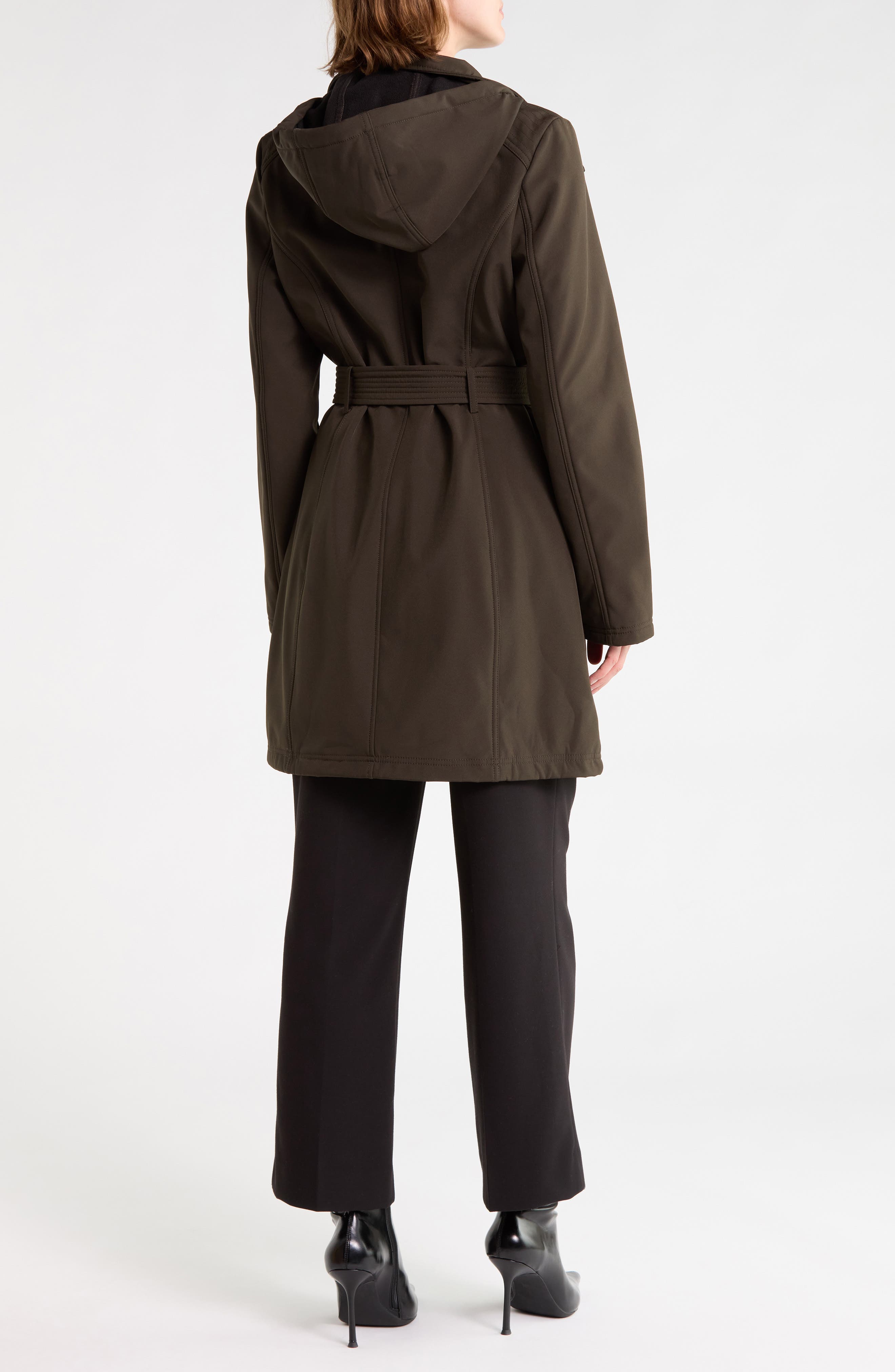 Sam Edelman Belted Hooded Softshell Anorak (Women) | Nordstromrack