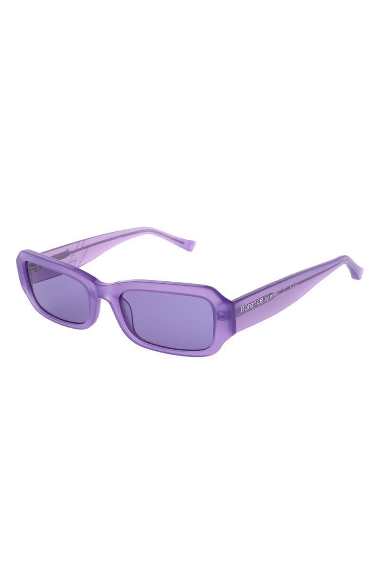 Florence by Mills 54mm Rectangular Sunglasses, Alternate, color, Pearlised Purple