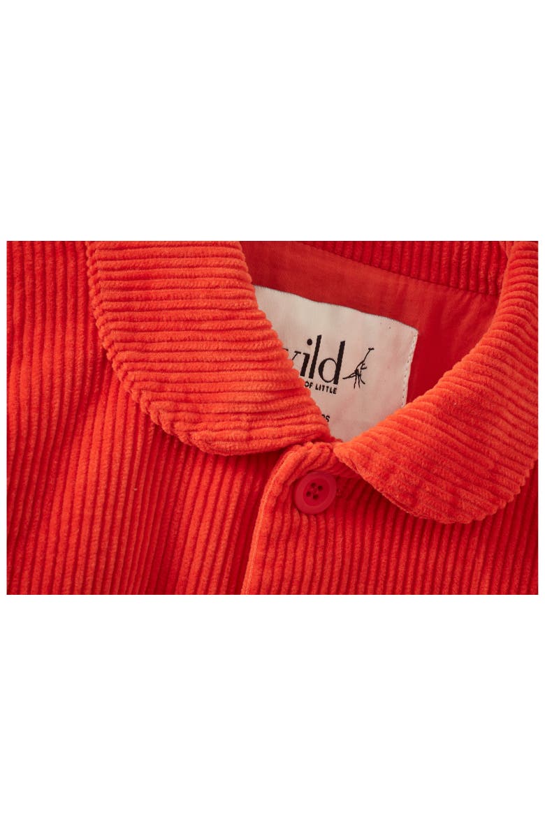 Vild House of Little Organic Corduroy Jacket, Alternate, color, Dark Coral