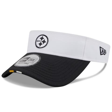 Men's New Era  White/Black Pittsburgh Steelers 2025 NFL Training Camp Adjustable Visor