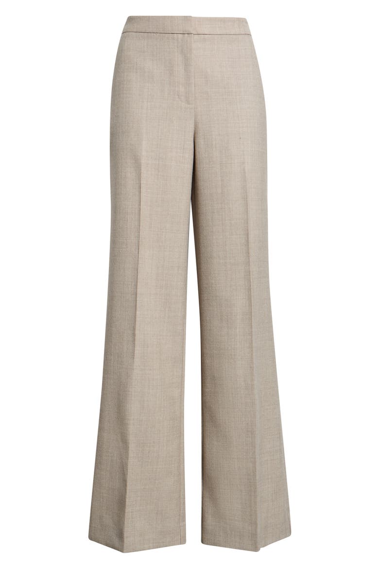 Beck High Waist Wide Leg Wool Pants, Main, color, OAT