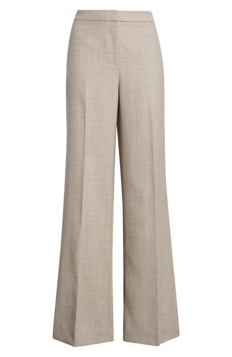 Beck High Waist Wide Leg Wool Pants
