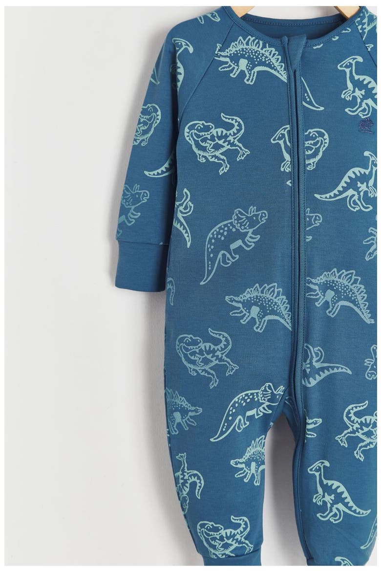 Premium Peruvian Pima Cotton Rex Zip One-Piece Pajamas For Infant, Alternate, color, Navy