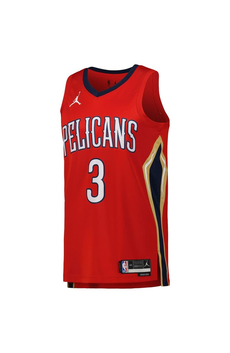 Jordan Brand Unisex Jordan Brand CJ McCollum Red New Orleans Pelicans Swingman Jersey - Statement Edition, Alternate, color, 