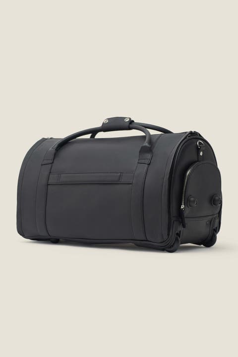 Nova Convertible Rolling Leather Garment Duffle
