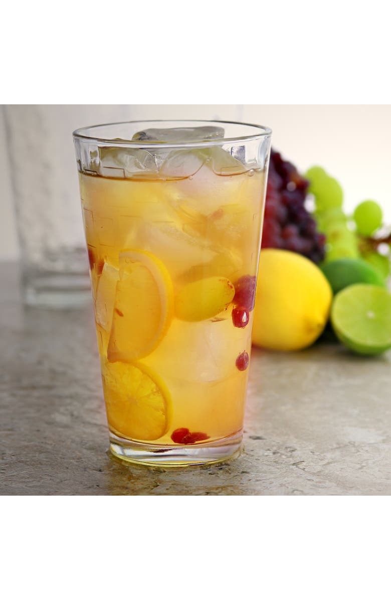 Gibson Home Great Foundations 4-Piece 16 oz. Tumbler Set, Square Pattern, Alternate, color, Clear