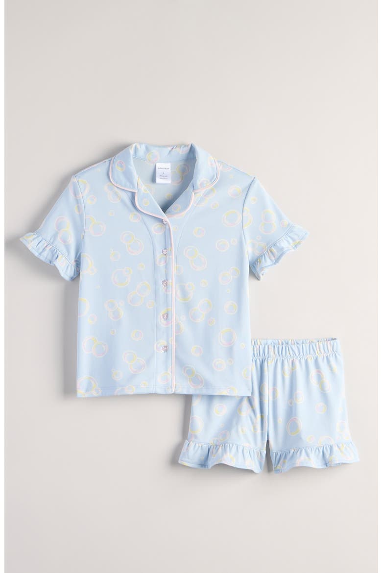 Kids' Ruffle Short Pajamas, Main, color, PURPLE SWEET BUBBLES