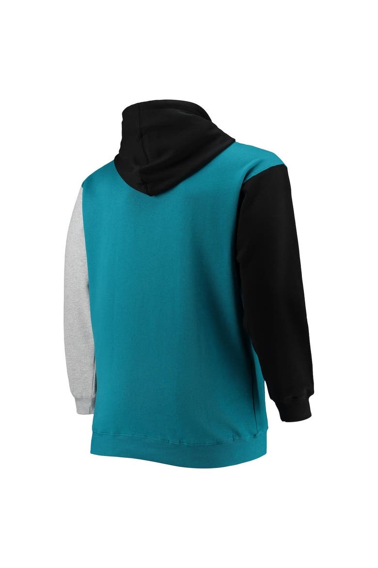 Men's Black/Teal Jacksonville Jaguars Big & Tall Pullover Hoodie, Alternate, color, Black
