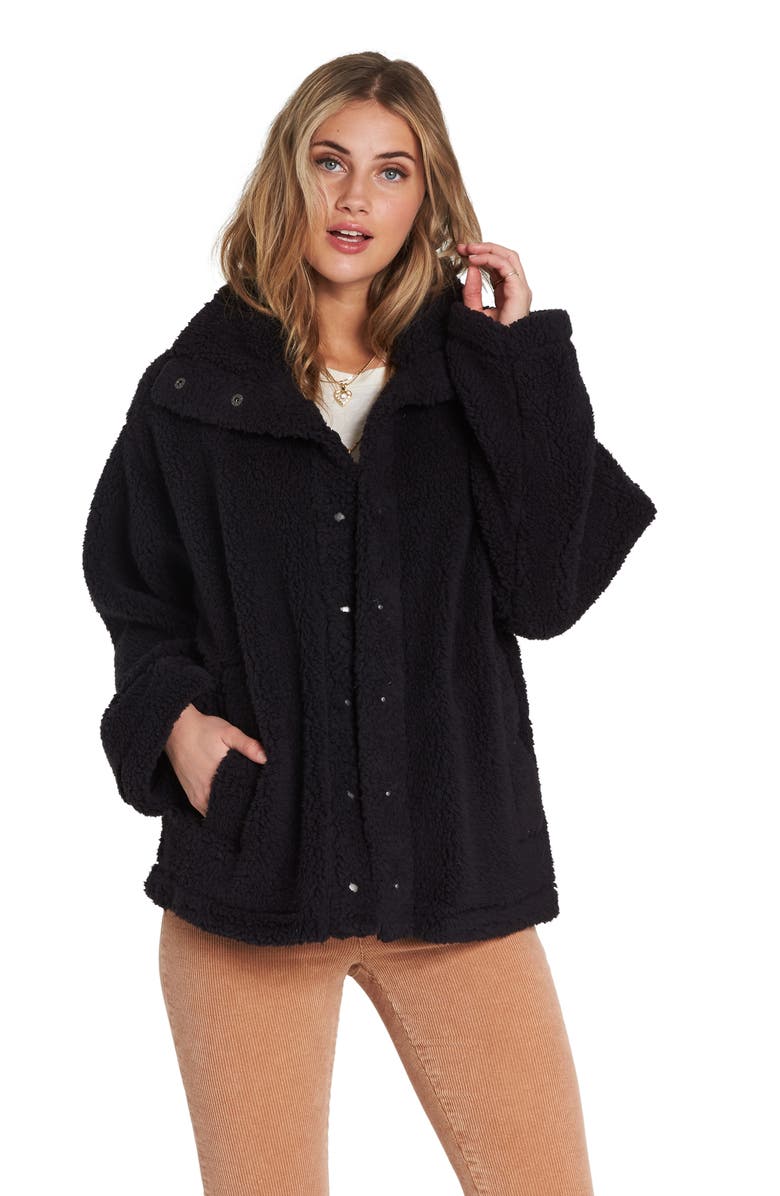 Billabong Cozy Days Faux Fur Jacket, Alternate, color,