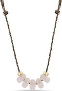 Zoë Chicco 14K Gold Rose Quartz & Rondelle Slider Bead Paracord Necklace