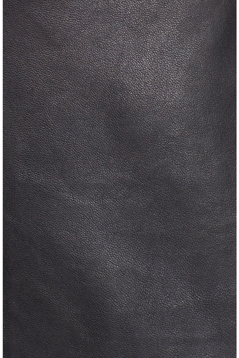 Leather Front Body-Con Dress, Alternate, color, BLACK