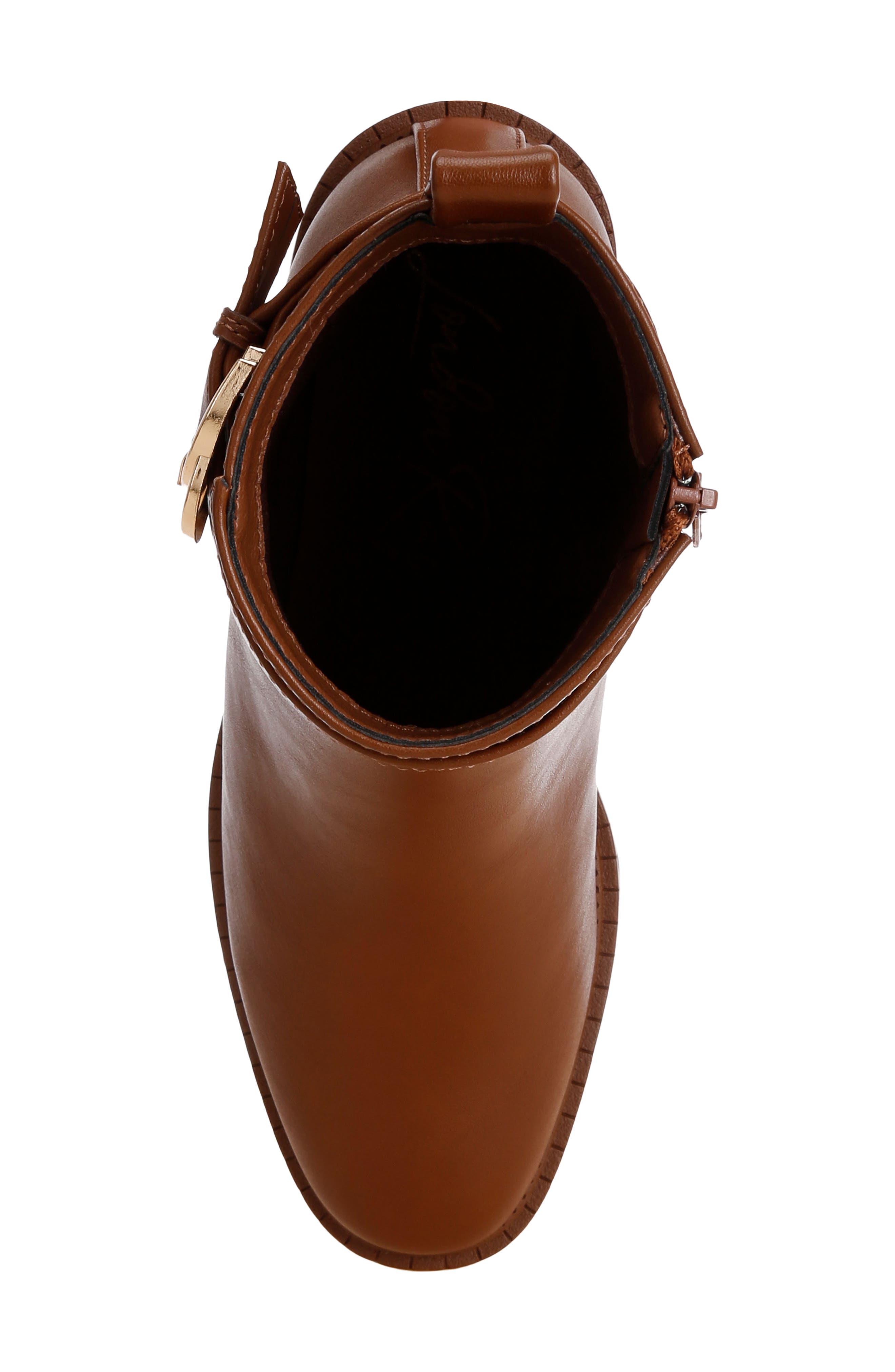Winifred Leather Bootie, Alternate, color, BROWN SMOOTH