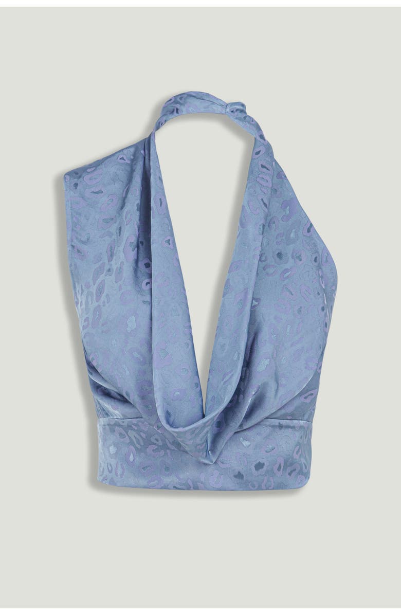 Nocturne Accessory-Detail Off-Shoulder Bustier Top, Alternate, color, Blue