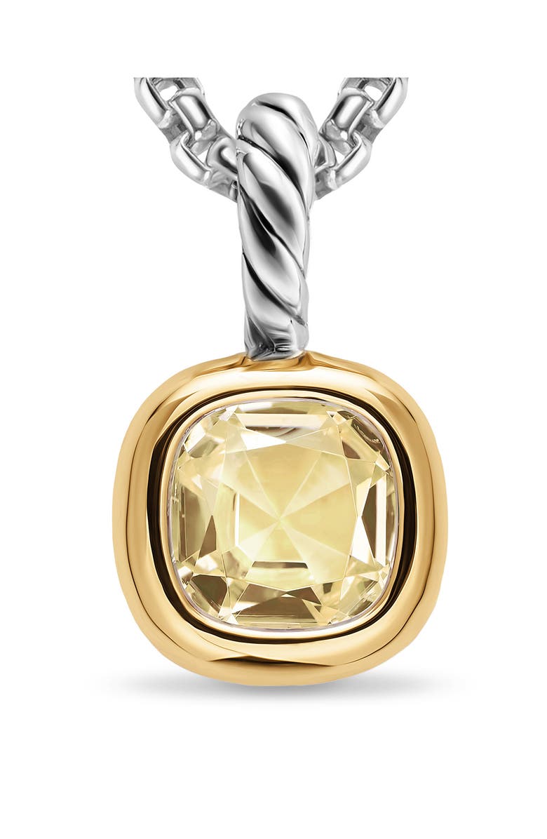 David Yurman Mini Cushion Cut Enhancer, Alternate, color, Champagne Citrine