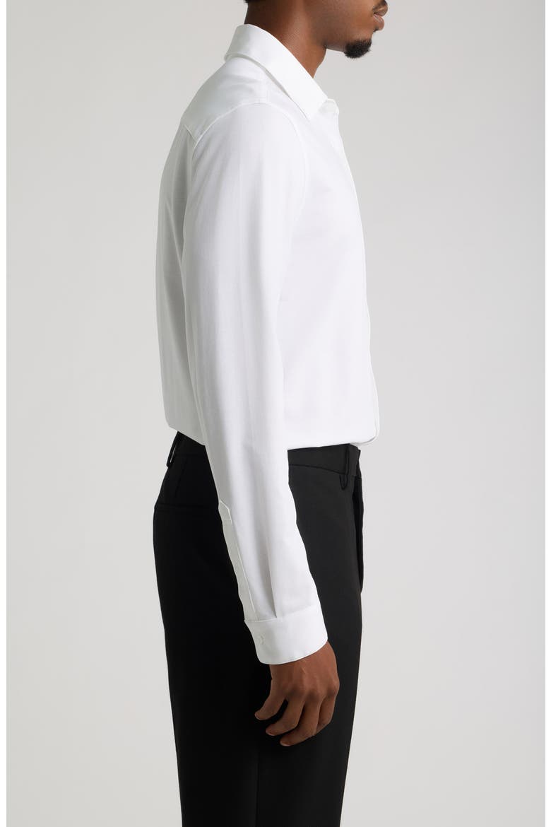 Slim Fit Solid Dress Shirt, Alternate, color, WHITE