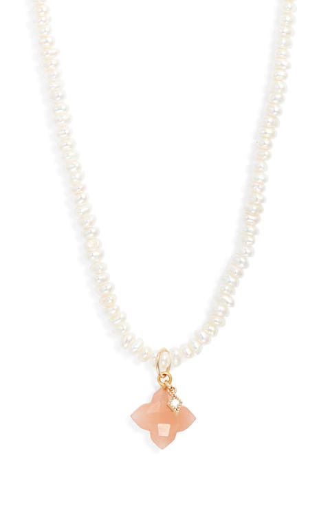 Blush Aura Moonstone Pendant Necklace